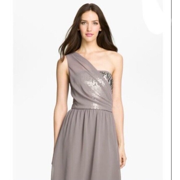 Donna Ricco Party Dress Sz 6 Sequin One Shoulder Cocktail Wedding NWT - Picture 1 of 6